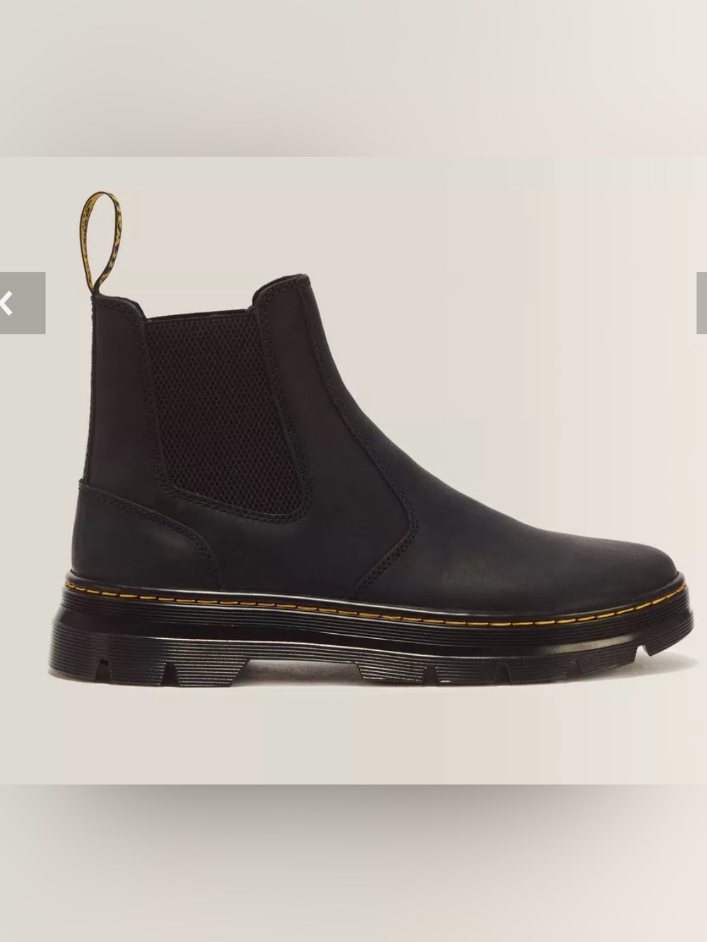 DR MARTENS EMBURY LEATHER CHELSEA BOOTS WYOMING BLACK SIZE EU 37 MSRP:$185